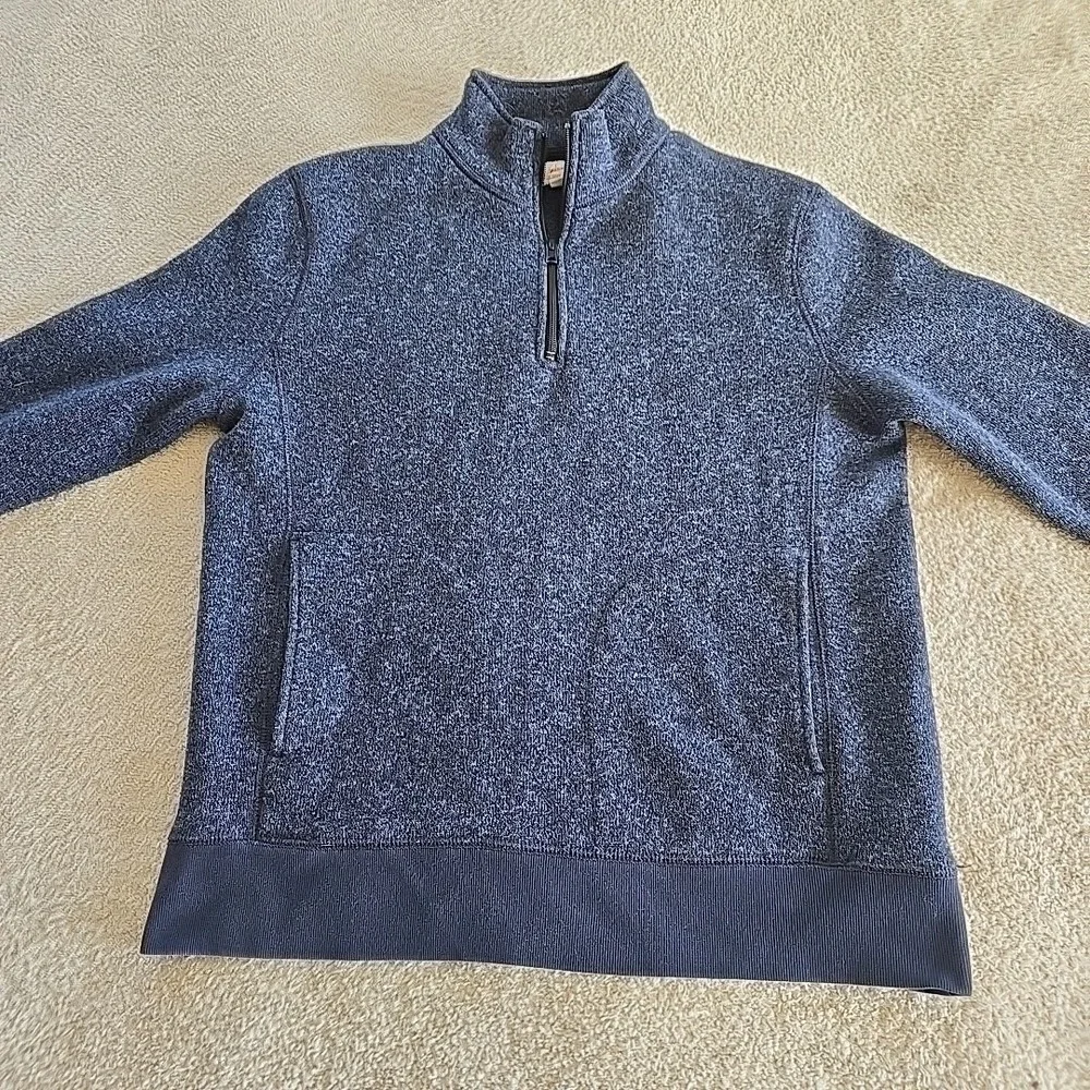 J Crew 1/2 Zip Pullover Knit Sweater Blue‎ Men's Size M Classy Preppy